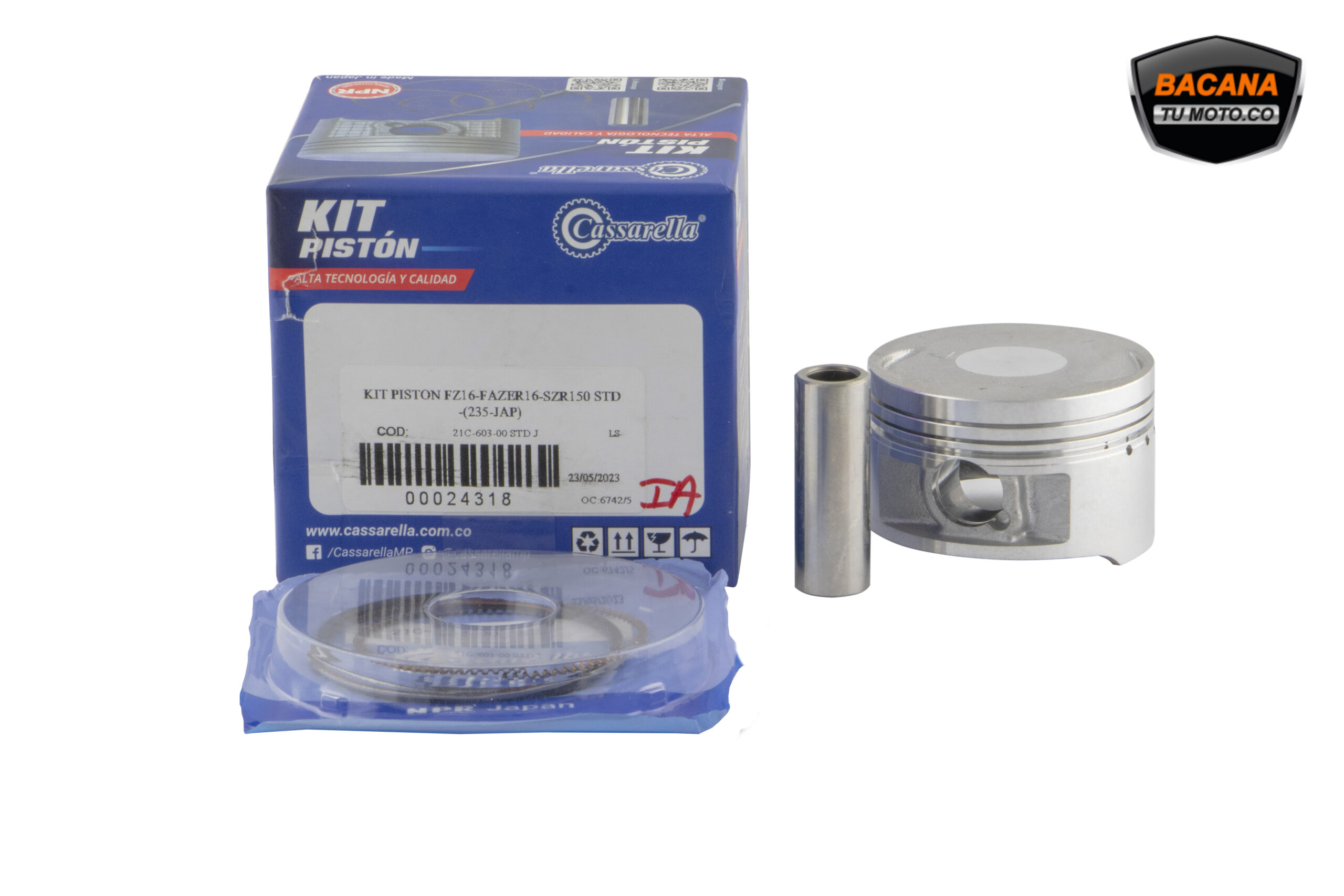 KIT PISTON FZ16 FAZER 16 SZR 150 STD – Bacana Tu Moto